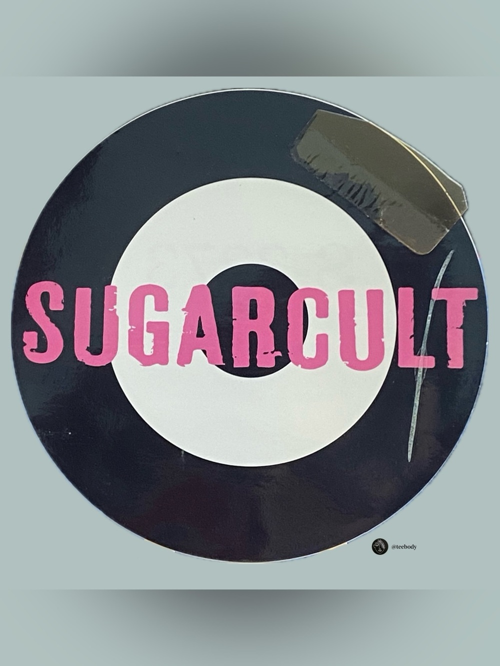VTG Sugarcult 2003 Pop Punk Band Round Vinyl Record Logo Sticker 4.75"
